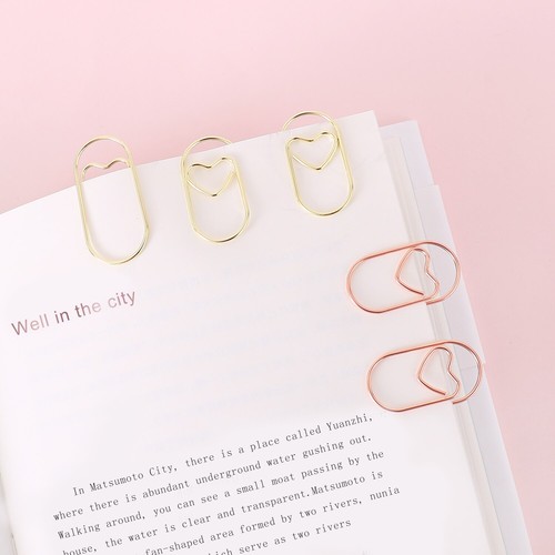 Big heart paper clips 5pc - big,