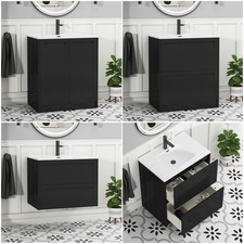 Black vanity unit bathroom - vanity,