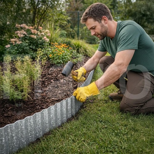 Flexible lawn edging metal - lawn,