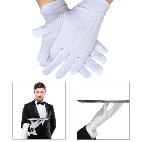 White formal short gloves - formal,