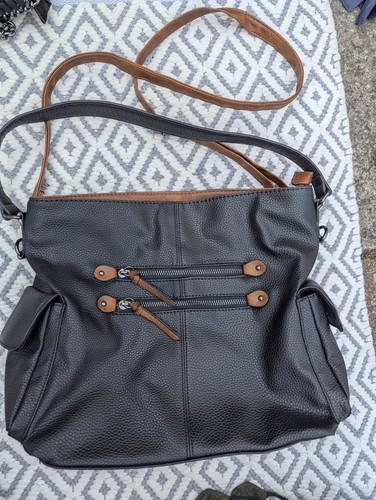 Black and brown soft leather - and,