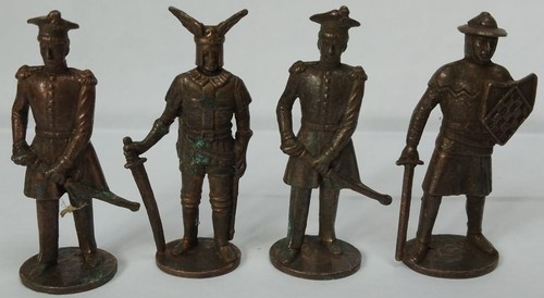 Four miniature diecast bronze - miniature,