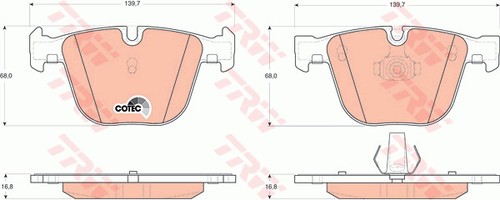 Trw gdb1502 brake pad set - brake,