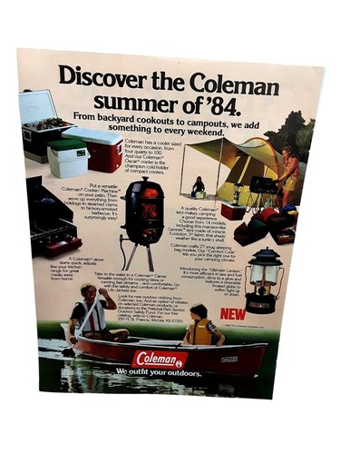 1984 coleman camping gear - coleman,
