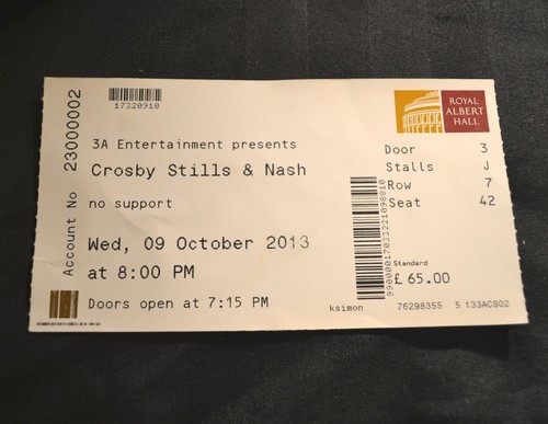 Old concert ticket crosby - concert,