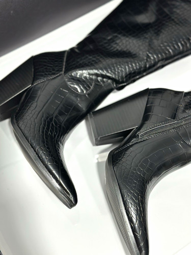 Nasty gal women black croc - women's,