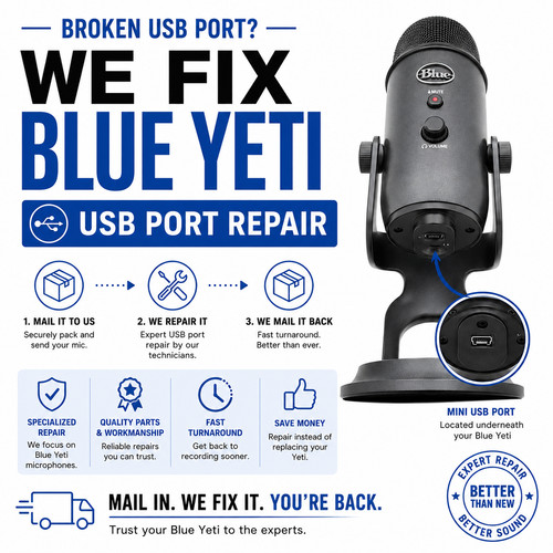 Blue yeti usb port - usb, repair