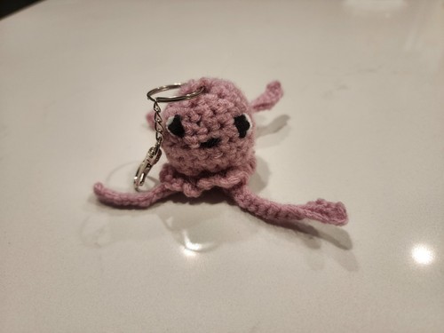 Hand crochet octopus - octopus, keychain