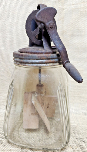 Glass butter churn quarts - butter, churn,