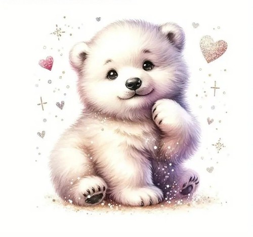 Large baby polar bear diy - large,