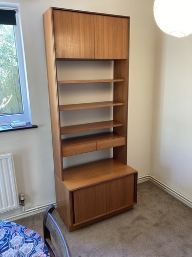 Plan teak wall unit - g,