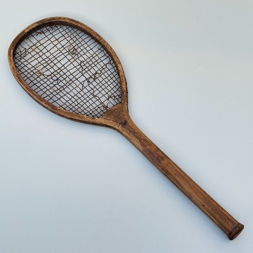 Antique tennis racket wooden - tennis,