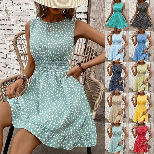 Women dots mini dress - mini,
