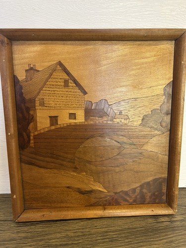 Vintage marquetry picture - vintage,