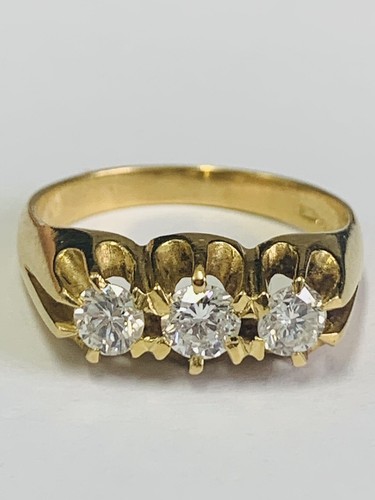 18ct yellow gold stone gents - 3,