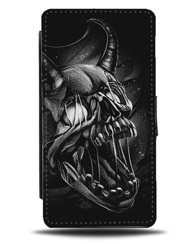 Demonic skull flip wallet - wallet, case