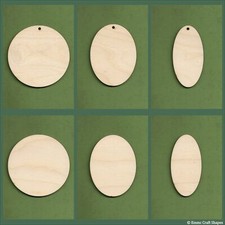Wooden circle and oval blanks