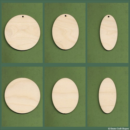 Wooden circle and oval blanks