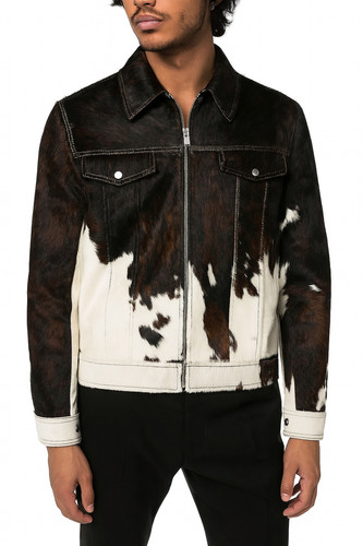Men hair cowhide - on,