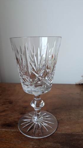 Vintage cut crystal glass - cut,
