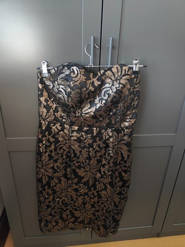 Next gold sequin strapless