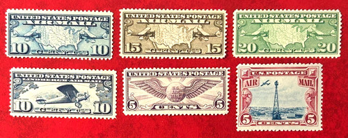 C12 1926 30 airmail - sc#c7-c12, 1926-30