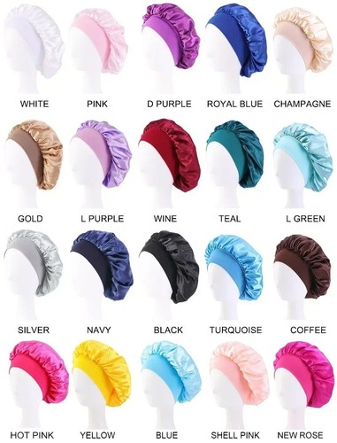 Satin sleep bonnet - silk, hair