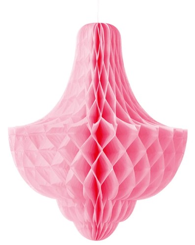 Pink honeycomb bauble - xl,