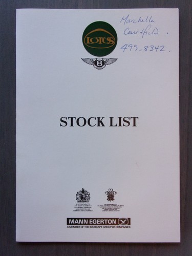 Lotus cars orig 1988 mkt - cars,