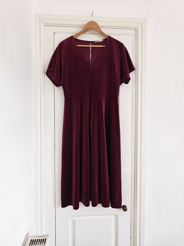 White stuff velvet - white, dress