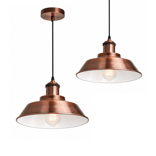 Industrial copper pendant - industrial,