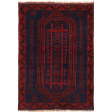 Tribal afghan hand knotted - tribal,