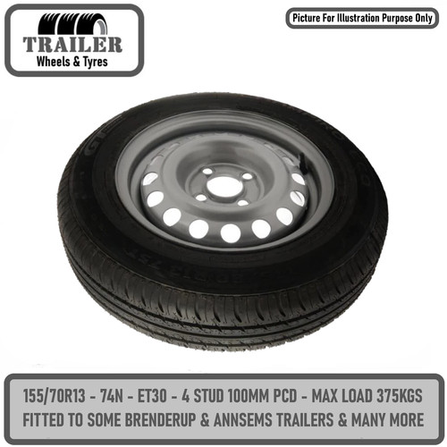 155 70r13 trailer wheel and - 155/70r13,