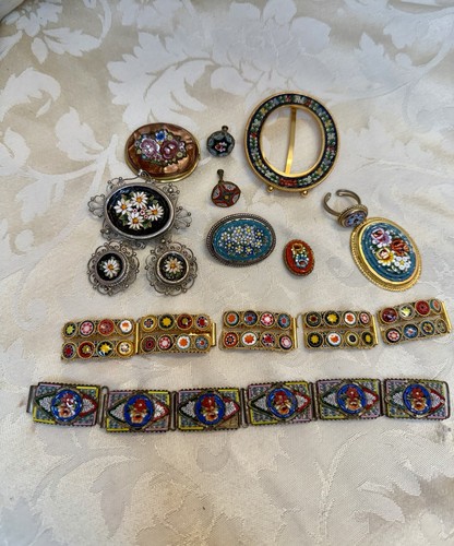 Vintage micro mosaic jewelry - vintage, micro-mosaic