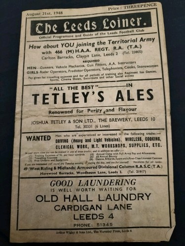 Vintage rugby league programme - vintage,