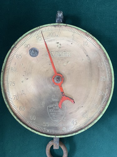 Vintage brass faced salter - vintage,