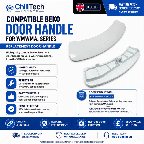 White door handle for - handle, beko