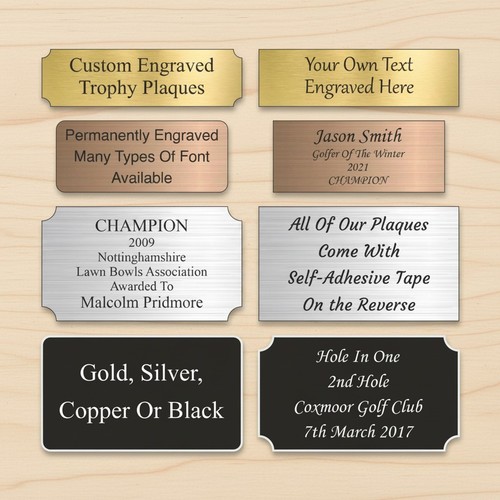 Engraved trophy plaque plate - trophy,