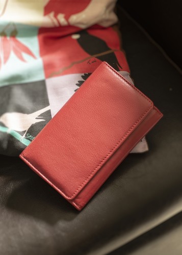 Real leather multiple card - leather,