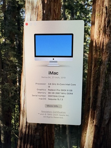 Apple imac 2019 i9 - 27”,