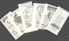 ROYAL ENFIELD cycle bicycle : 6 x Small Original Vintage 1950s Adverts POST FREE
