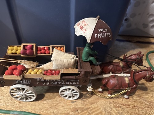 Vintage cast iron horse drawn - vintage,