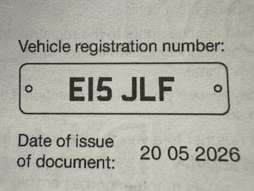 E15 jlf cherished - cherished, registration