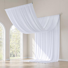 20x20ft White Ceiling Curtain