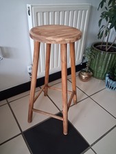 Vintage Wooden Bar Stool 68cm