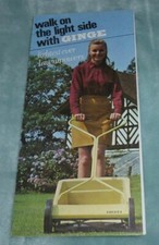 Original vintage Ginge manual lawn mower brochure dated 1966