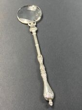 Large Magnifying Glass In Silver Bronze Style Louis XVI