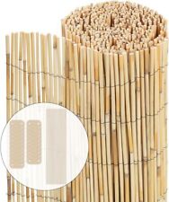 VOUNOT Natural Peeled Reed Fence 140x600cm Privacy Screen Roll