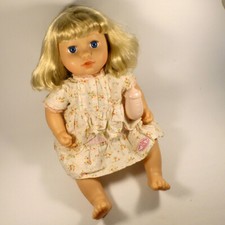 Baby Annabell TALK BACK JULIA 17" Blonde Doll Dress Bottle WORKING (Zapf 2019)