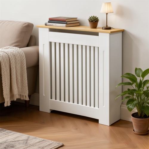 Modern slatted vertical white - slatted,